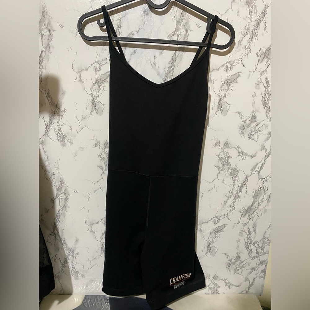 Women’s Size S Champion Black Fitted Bodysuit, NWT, Originally $60